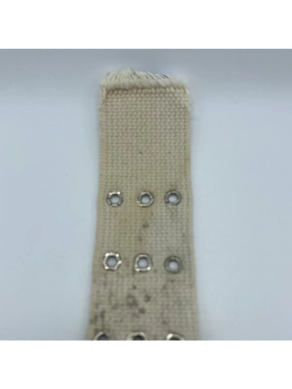 Unbranded Cream Woven Canvas Double Prong Belt Men’s Size 30-32
